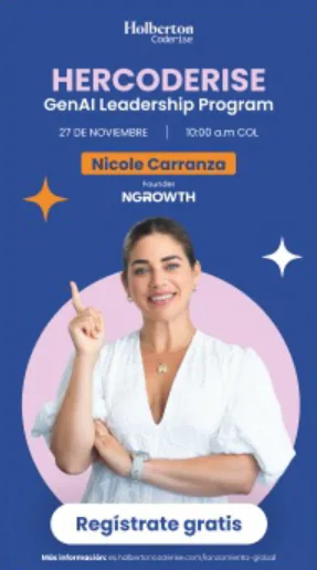 Historia de Instagram de NGrowth: Hercoderise GenAI Leadership Program con Nicole Carranza